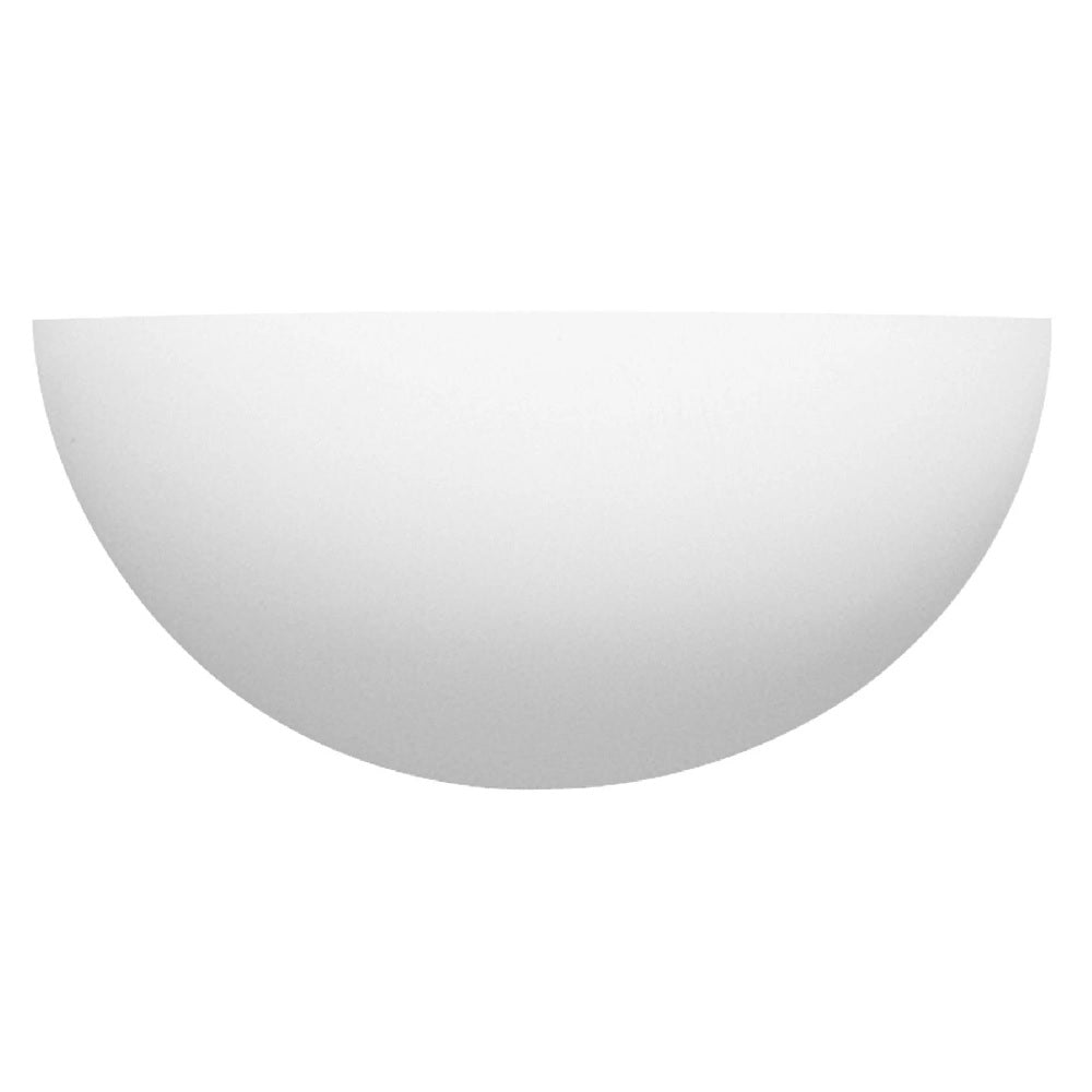 Junips | White Plaster Vintage Half-Round Half-Moon Paintable Wall Spotlight 30cm