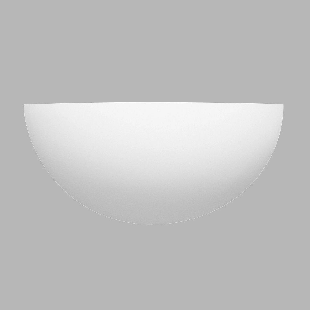 Junips | White Plaster Vintage Half-Round Half-Moon Paintable Wall Spotlight 30cm