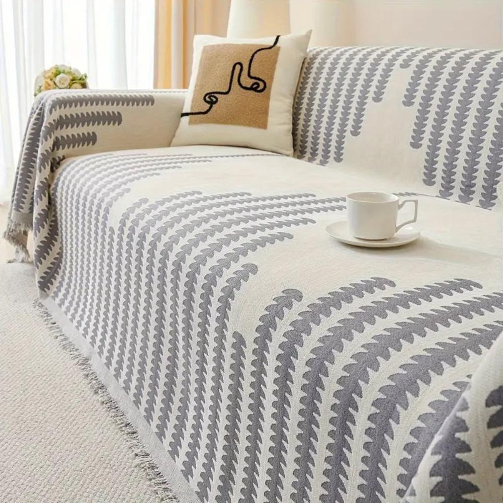 Junips | Modern Monochrome Fern Sofa Cover
