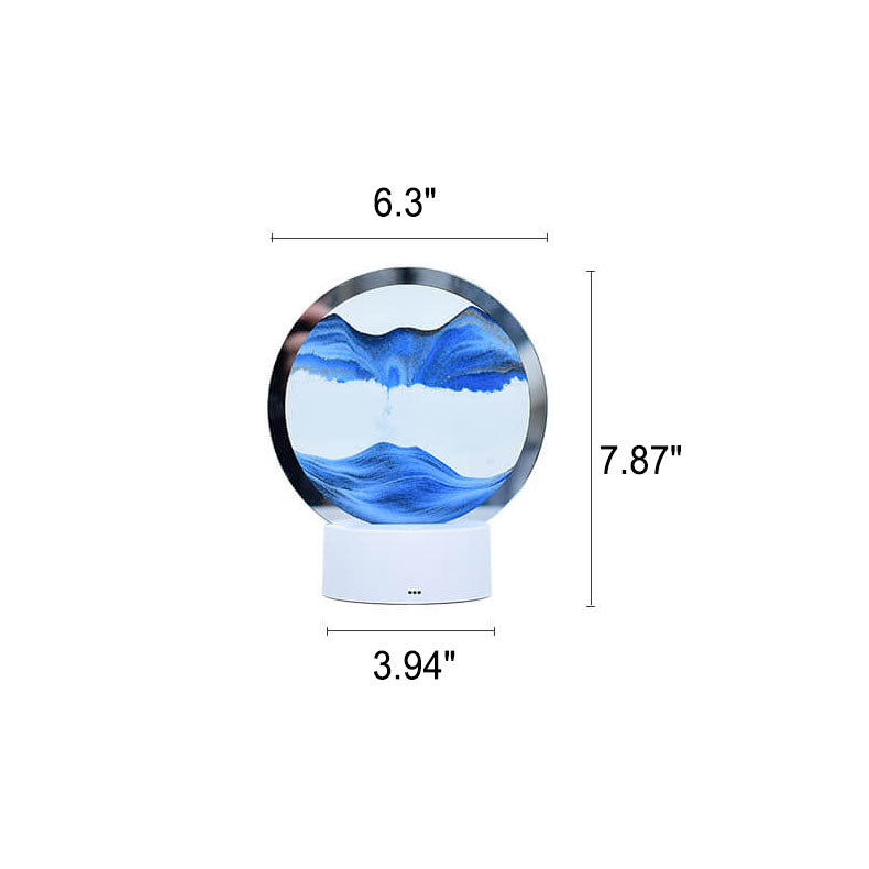 Junips | Creative Round Hourglass Quicksand 3D LED Night Light Table Lamp