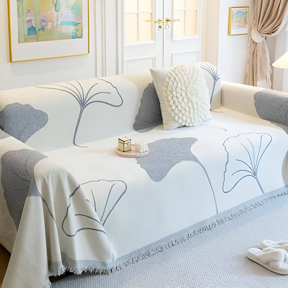 Junips | Pastoral Style Ginkgo Leaf Sofa Cover