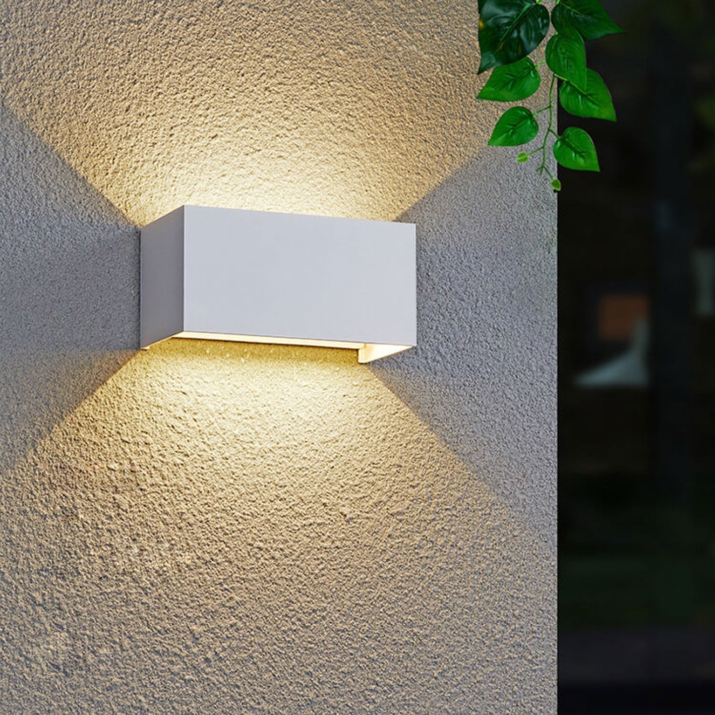 Junips | Modern waterproof rectangular LED wall light for outdoor use with up and down lighting