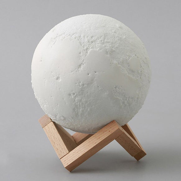 Junips | Creative Mini Rechargeable 3D Printed Moon 1-Light LED Table Lamp