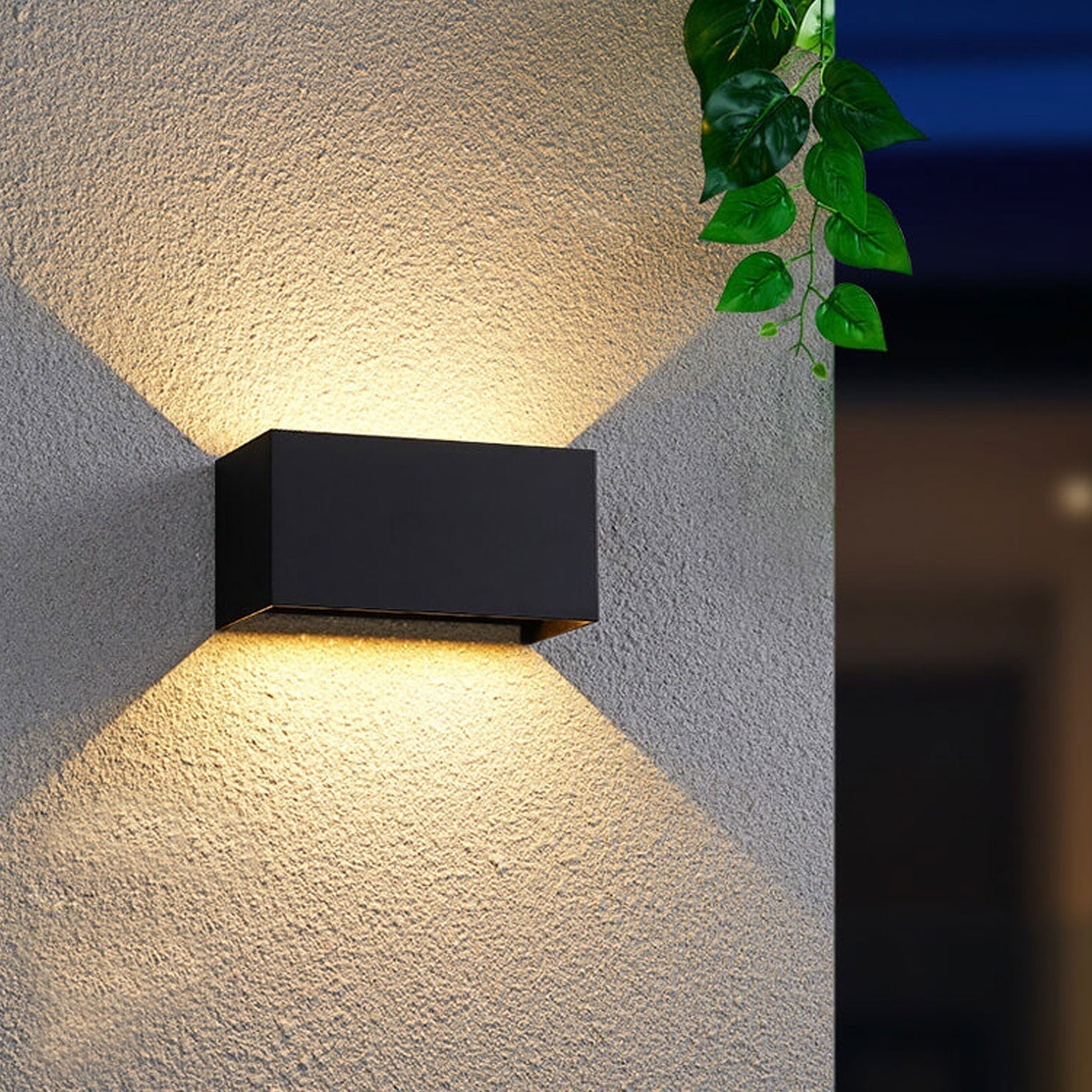 Junips | Modern waterproof rectangular LED wall light for outdoor use with up and down lighting