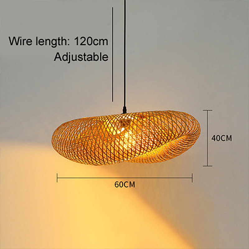 Junips | Rattan Woven Bamboo - Pendant Light - Led - Light