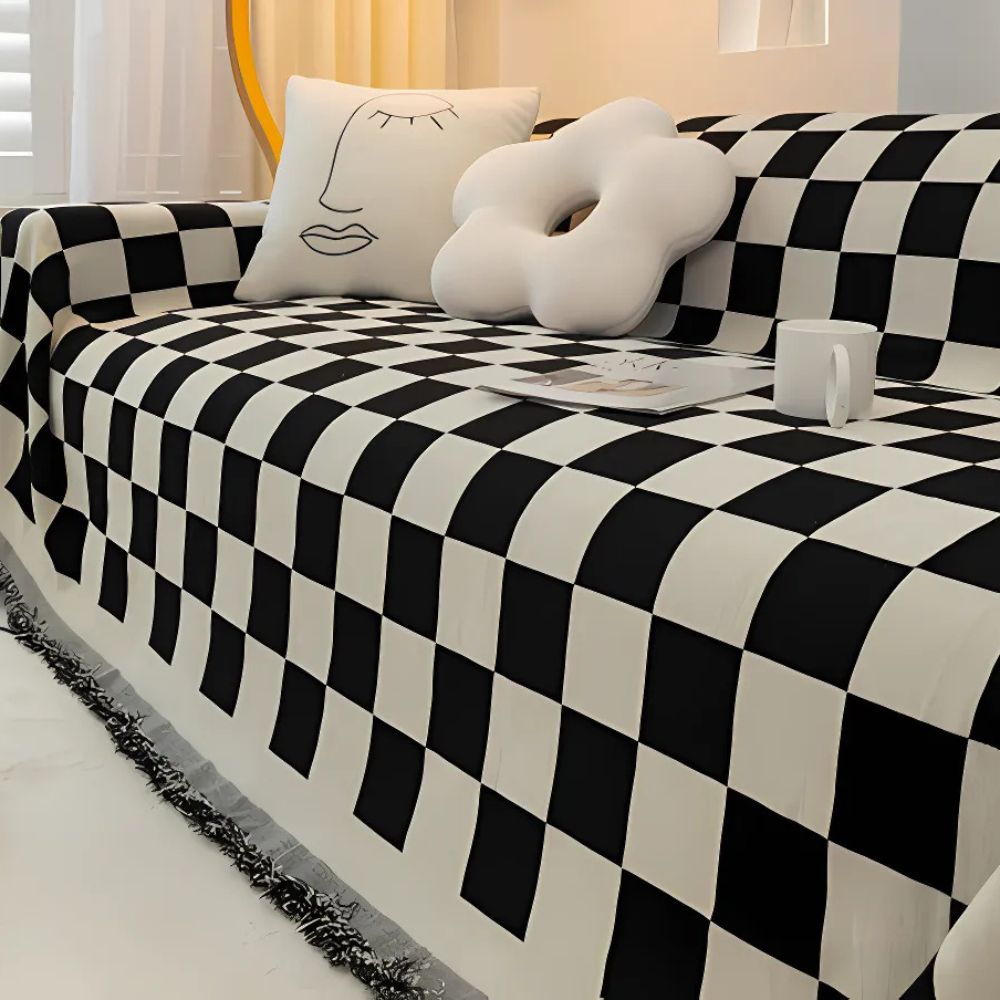 Junips | Checkerboard Anti-Scratch Sofa Cover