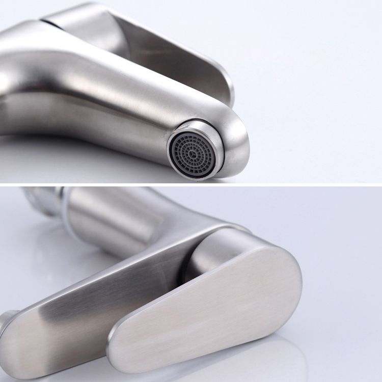 Junips | Modern Basin Tap Monochrome Center Mount Low Arc Faucet for Bathroom