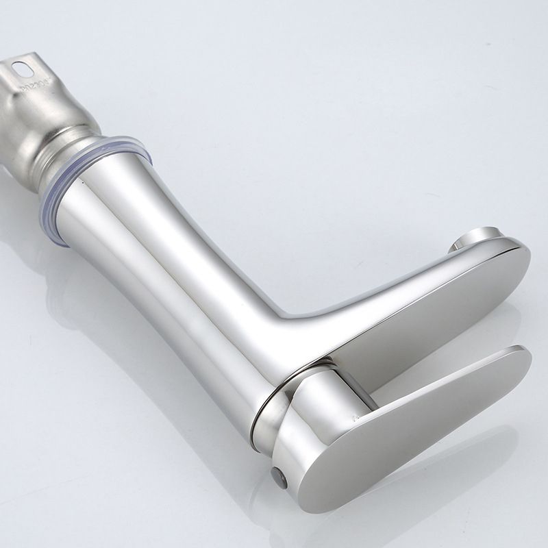Junips | Modern Basin Tap Monochrome Center Mount Low Arc Faucet for Bathroom