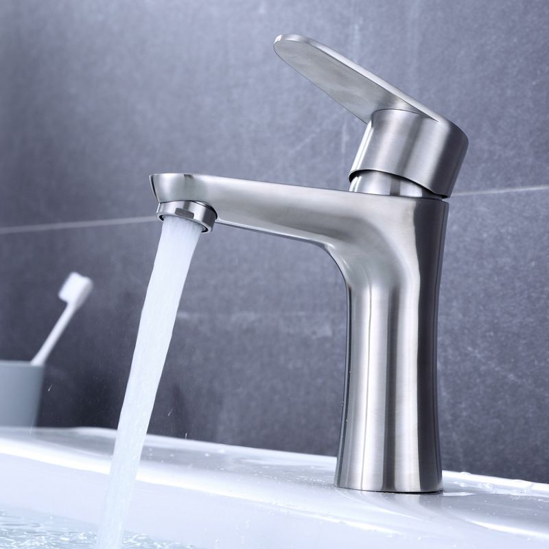 Junips | Modern Basin Tap Monochrome Center Mount Low Arc Faucet for Bathroom