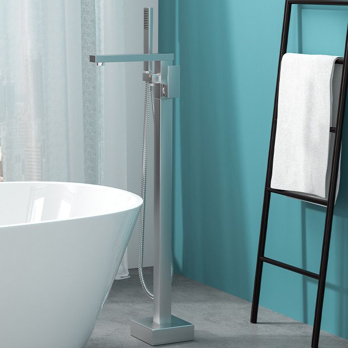 Junips | Modern Freestanding Bathtub Faucet Copper Floor Mounted Freestanding Bathtub Faucet