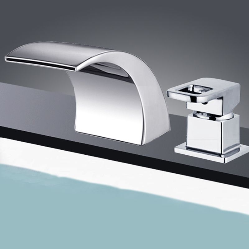 Junips | Modern Brass Roman Bathtub Faucet Waterfall Spout Bathtub Faucet
