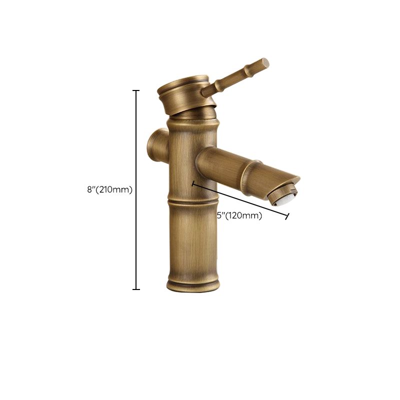Junips | Farmhouse Brass Bathroom Faucet With Lever Handle Single Hole Sink Faucet