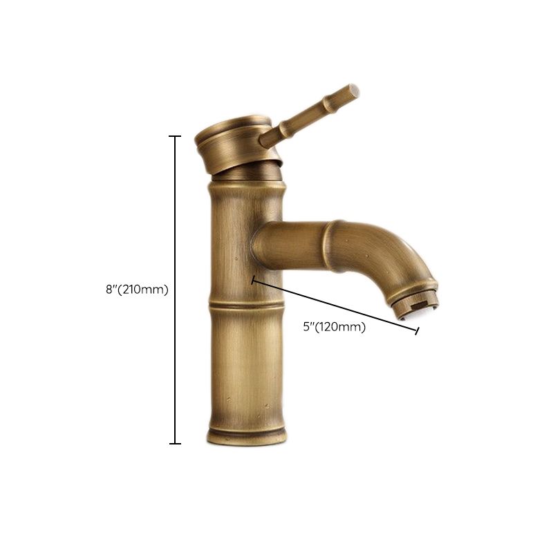 Junips | Farmhouse Brass Bathroom Faucet With Lever Handle Single Hole Sink Faucet