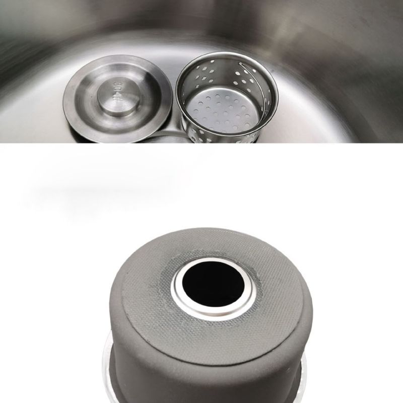 Junips | Round Stainless Steel Sink Built-in Sink with Basket Strainer