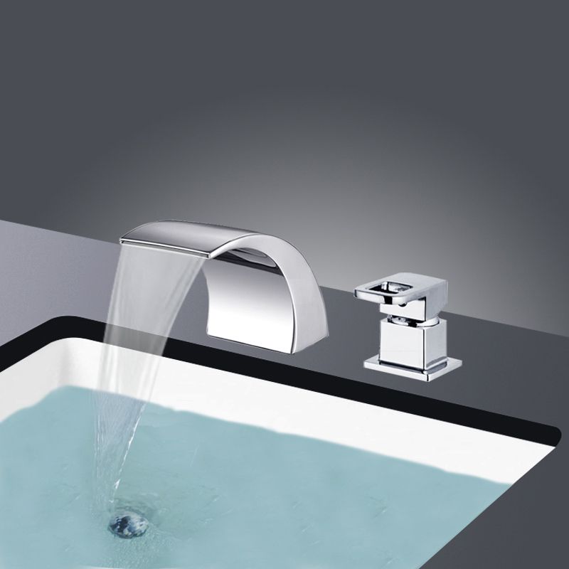 Junips | Modern Brass Roman Bathtub Faucet Waterfall Spout Bathtub Faucet