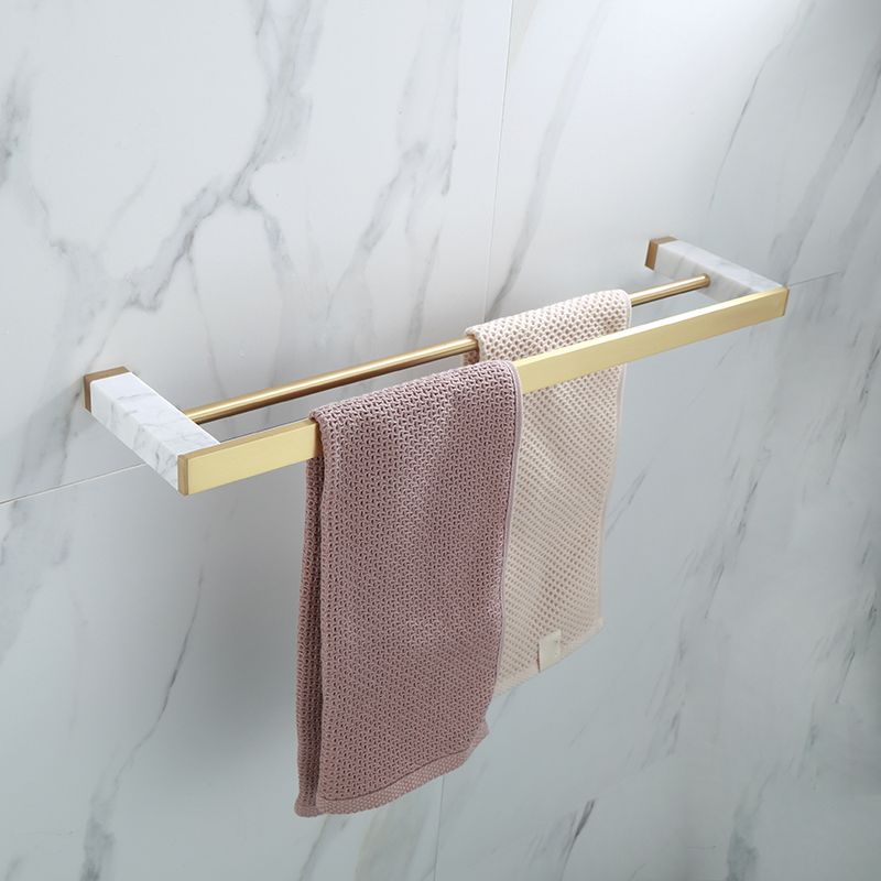 Junips | Polished Brass Bathroom Accessory Set Marble Bathroom Hardware
