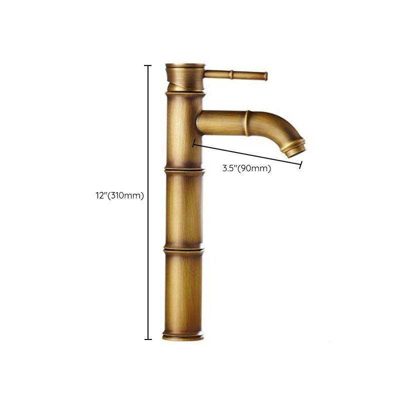 Junips | Farmhouse Brass Bathroom Faucet With Lever Handle Single Hole Sink Faucet