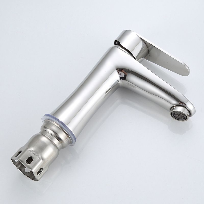 Junips | Modern Basin Tap Monochrome Center Mount Low Arc Faucet for Bathroom