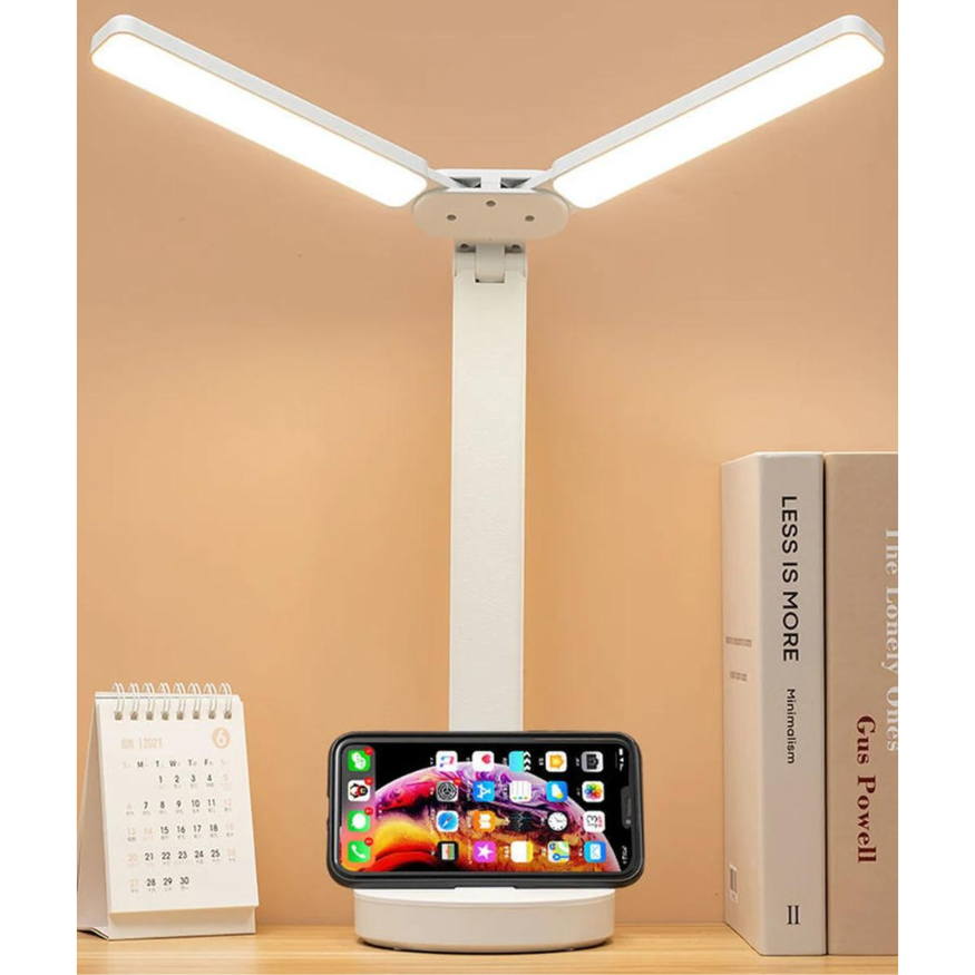 Junips | Adjustable Reading Lamp - Rechargeable Dimmable with Phone Table