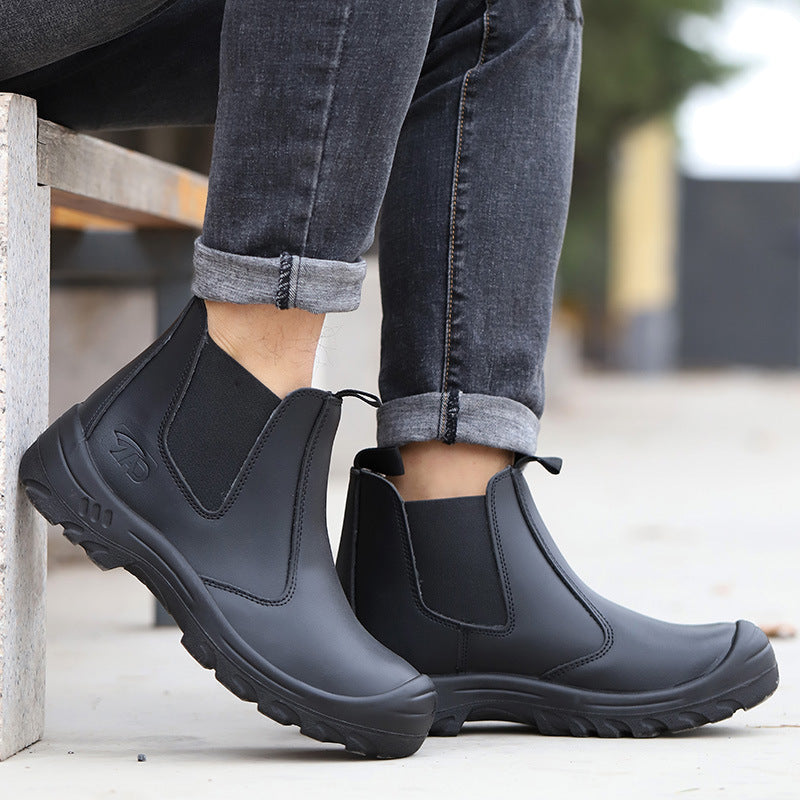 Junips | FlexGuard Orthopedic Work & Safety Boots | Steel Toe & Puncture-Resistant Midsole | Waterproof Full-Grain Leather | Oil-Resistant PU Outsole | Anatomical Arch Support for Plantar Fasciitis