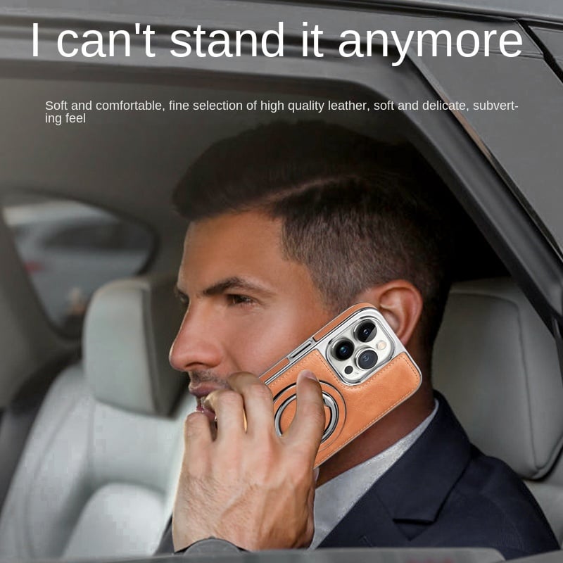 Junips | Luxury Leather Invisible Stand iPhone Case