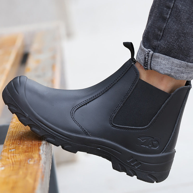 Junips | FlexGuard Orthopedic Work & Safety Boots | Steel Toe & Puncture-Resistant Midsole | Waterproof Full-Grain Leather | Oil-Resistant PU Outsole | Anatomical Arch Support for Plantar Fasciitis