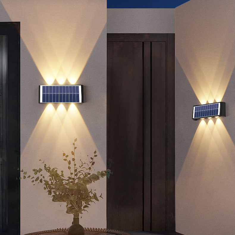 Junips | Modern Simplicity Solar Waterproof Rectangular ABS PMMA LED Wall Light Lamp For Outdoor Patio