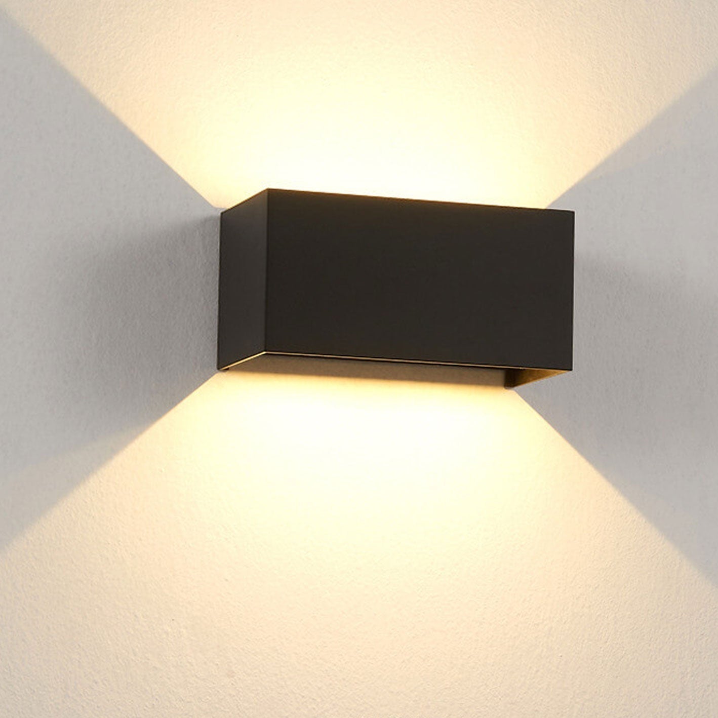 Junips | Modern waterproof rectangular LED wall light for outdoor use with up and down lighting