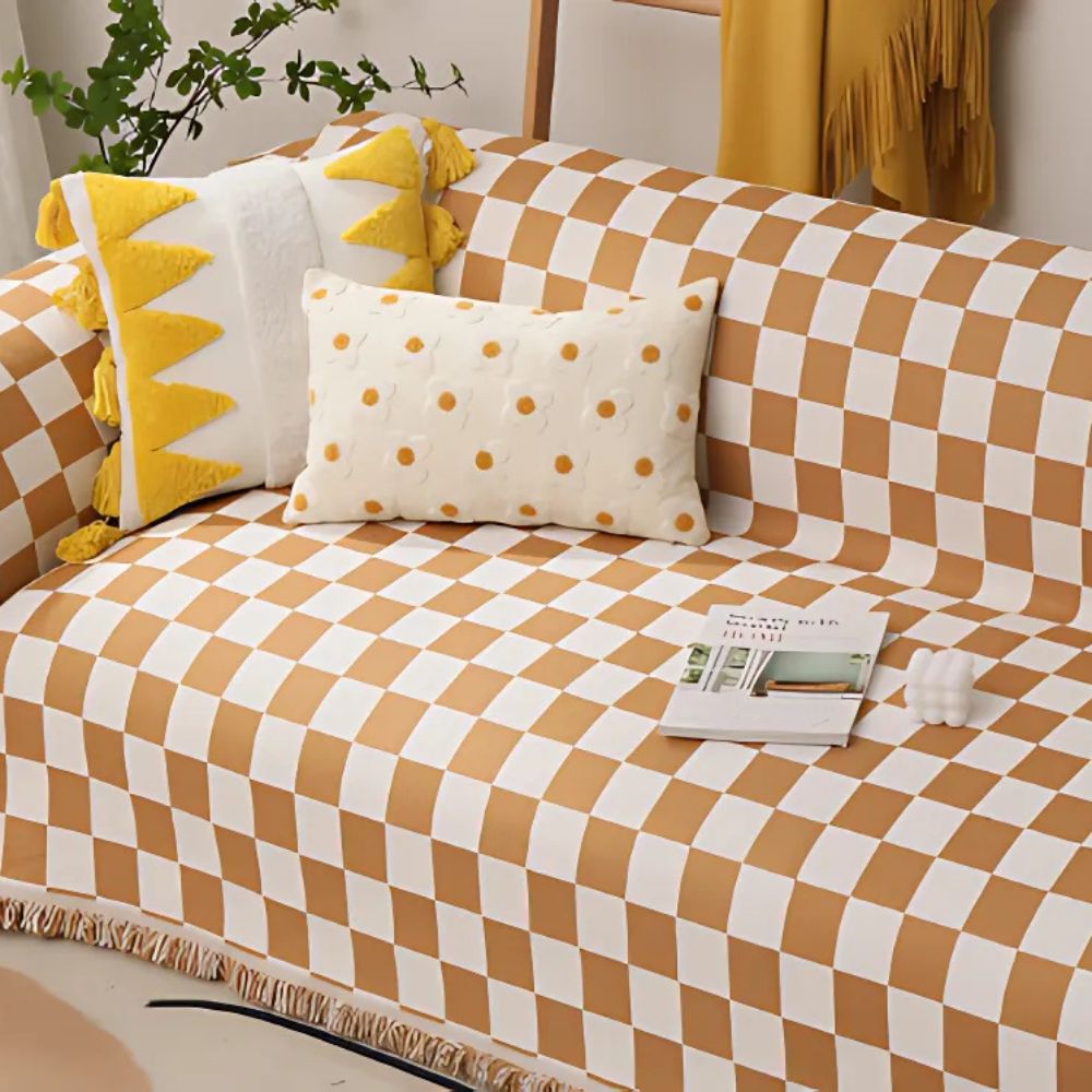 Junips | Checkerboard Anti-Scratch Sofa Cover