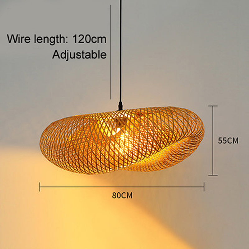Junips | Rattan Woven Bamboo - Pendant Light - Led - Light