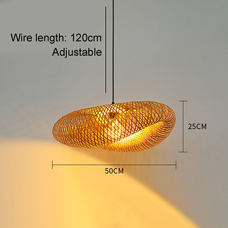 Junips | Rattan Woven Bamboo - Pendant Light - Led - Light