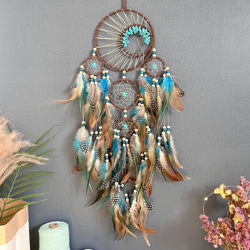 Junips | Turquoise Tree of Life Feather Dreamcatcher