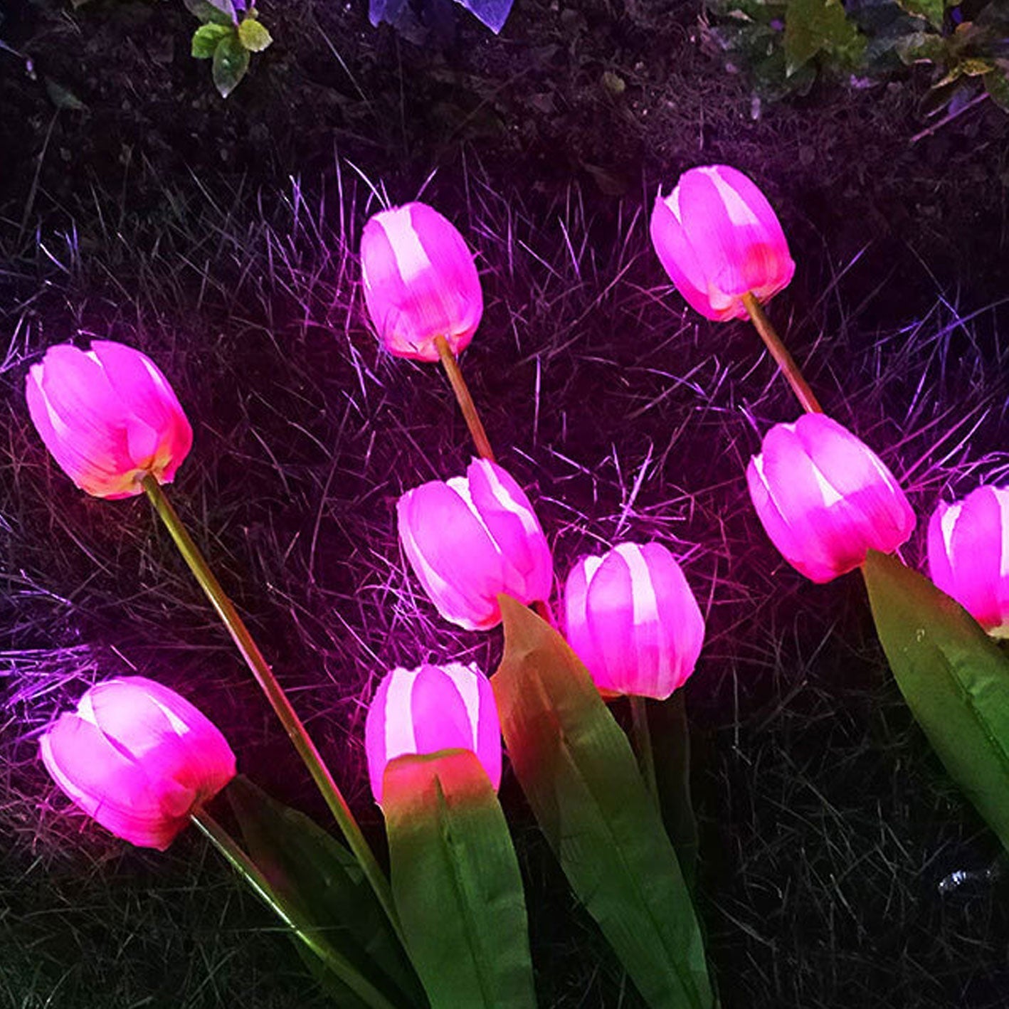 Junips | Solar Tulip Lawn Light Outdoor Garden LED Tulip Flower Light Ground Stake Landscape Light