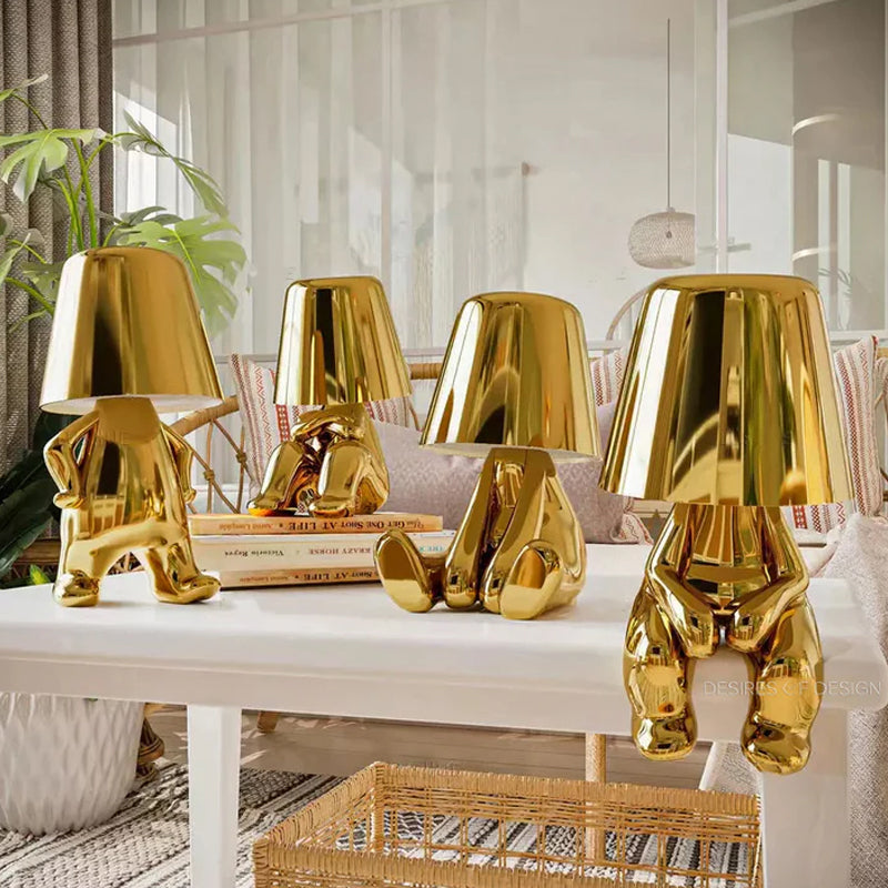 Junips | Thinker Little Golden Man Table Lamp