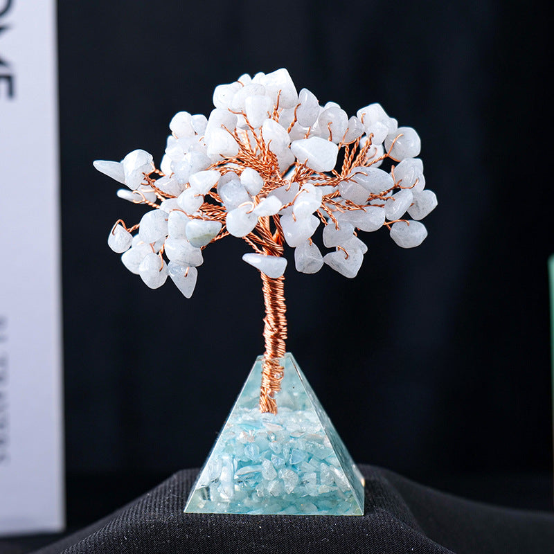Junips | Natural Stone Gravel Pyramid Base Feng Shui Tree