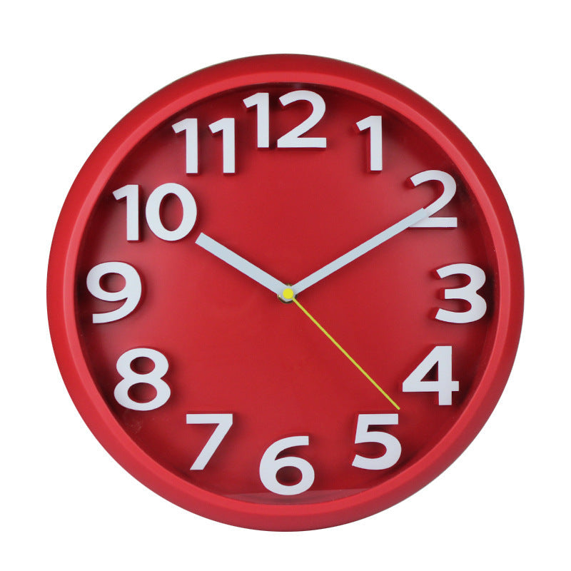 Junips | 3D Large Number Silent Wall Clocks 12.5 Inch Battery Operated