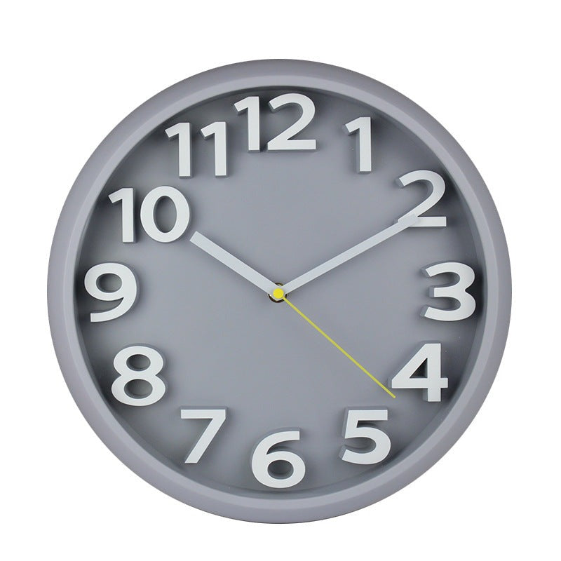 Junips | 3D Large Number Silent Wall Clocks 12.5 Inch Battery Operated