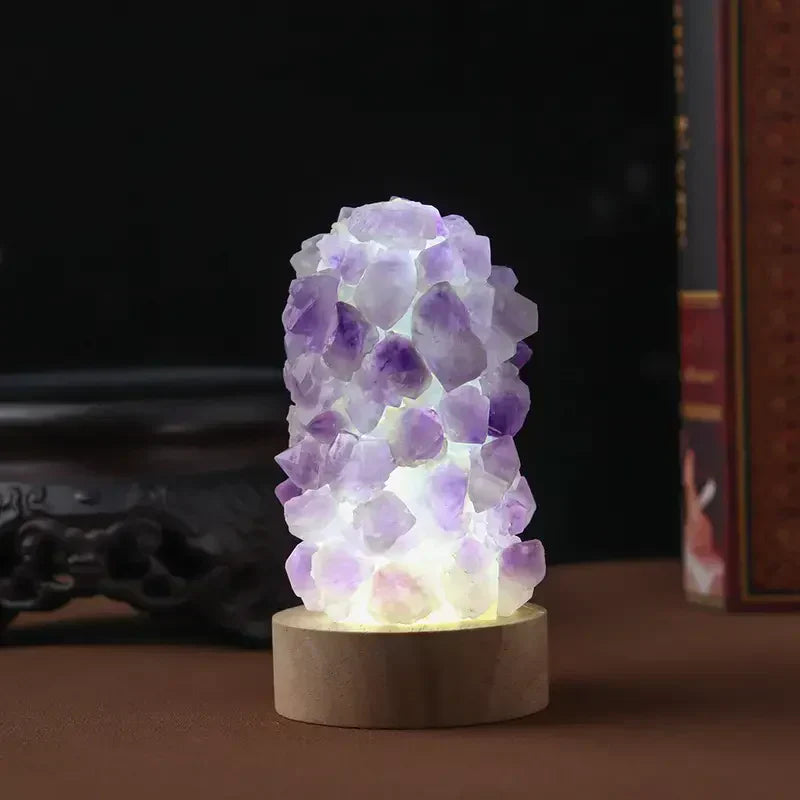 Junips | Crystal Lamp - Amethyst - Healing Energy - Gentle Light