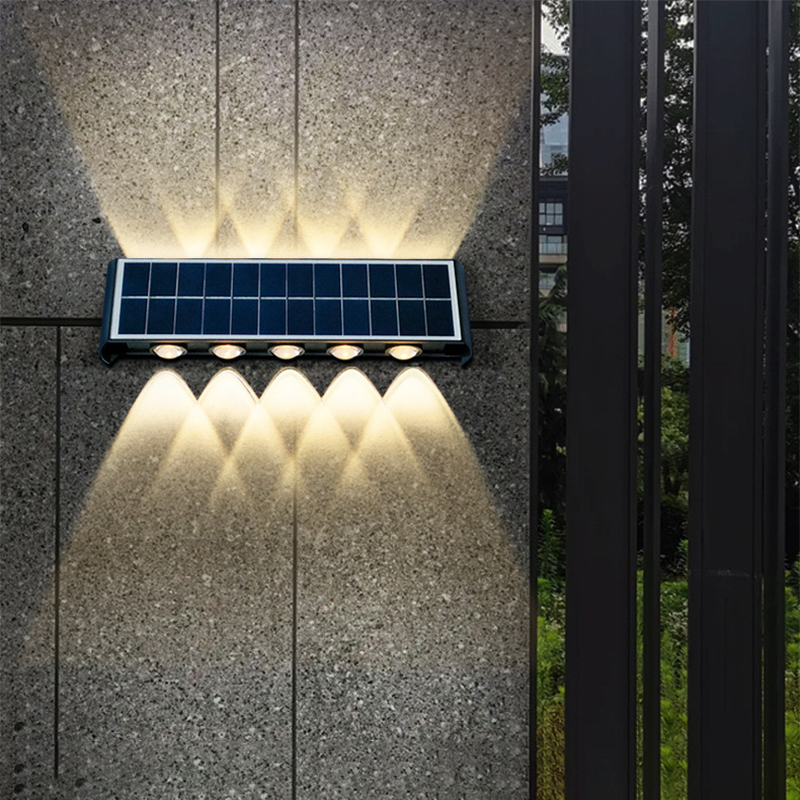 Junips | Modern Simplicity Solar Waterproof Rectangular ABS PMMA LED Wall Light Lamp For Outdoor Patio