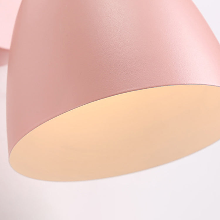 Junips | Modern Minimalistic Round Horn Aluminum Wood 1-Light Wall Lamp for Bedroom