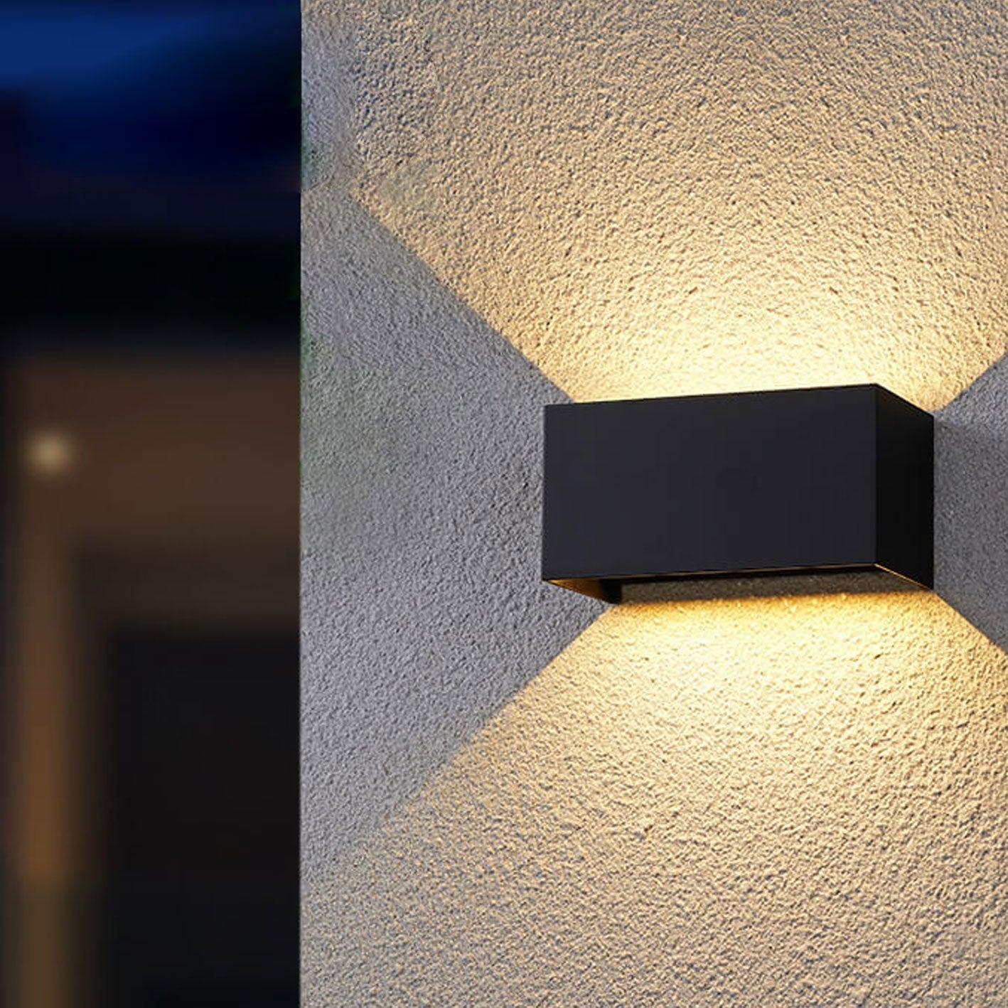 Junips | Modern waterproof rectangular LED wall light for outdoor use with up and down lighting