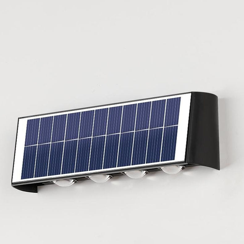 Junips | Modern Simplicity Solar Waterproof Rectangular ABS PMMA LED Wall Light Lamp For Outdoor Patio