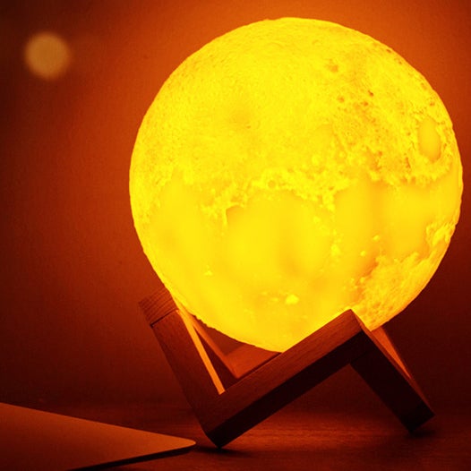Junips | Creative Mini Rechargeable 3D Printed Moon 1-Light LED Table Lamp