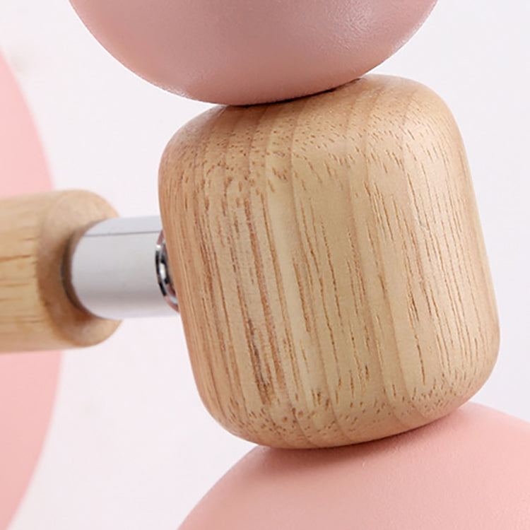 Junips | Modern Minimalistic Round Horn Aluminum Wood 1-Light Wall Lamp for Bedroom