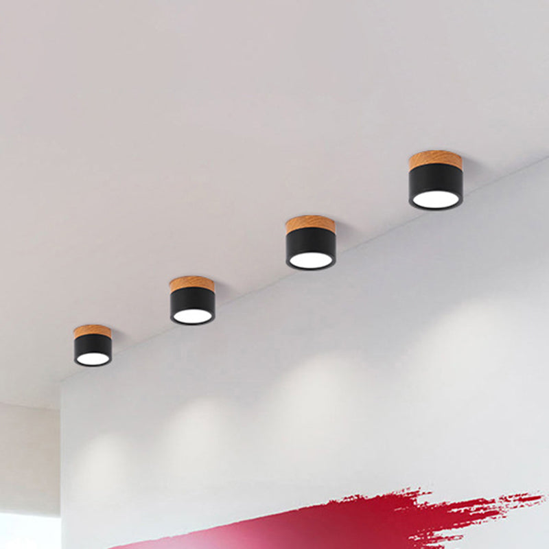 Junips | Small ceiling light Macaron metal kitchen bar recessed lighting in yellow/blue/black and wood