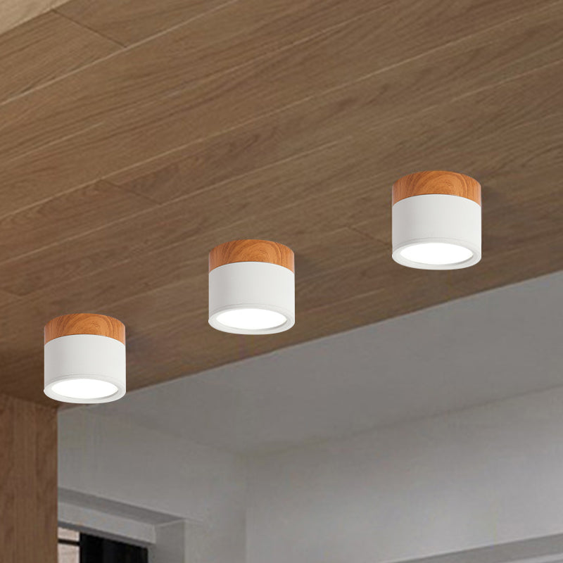 Junips | Small ceiling light Macaron metal kitchen bar recessed lighting in yellow/blue/black and wood