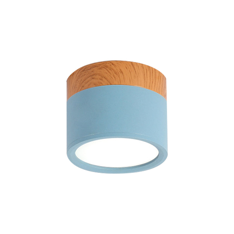 Junips | Small ceiling light Macaron metal kitchen bar recessed lighting in yellow/blue/black and wood