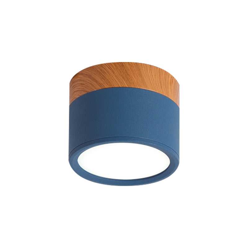Junips | Small ceiling light Macaron metal kitchen bar recessed lighting in yellow/blue/black and wood