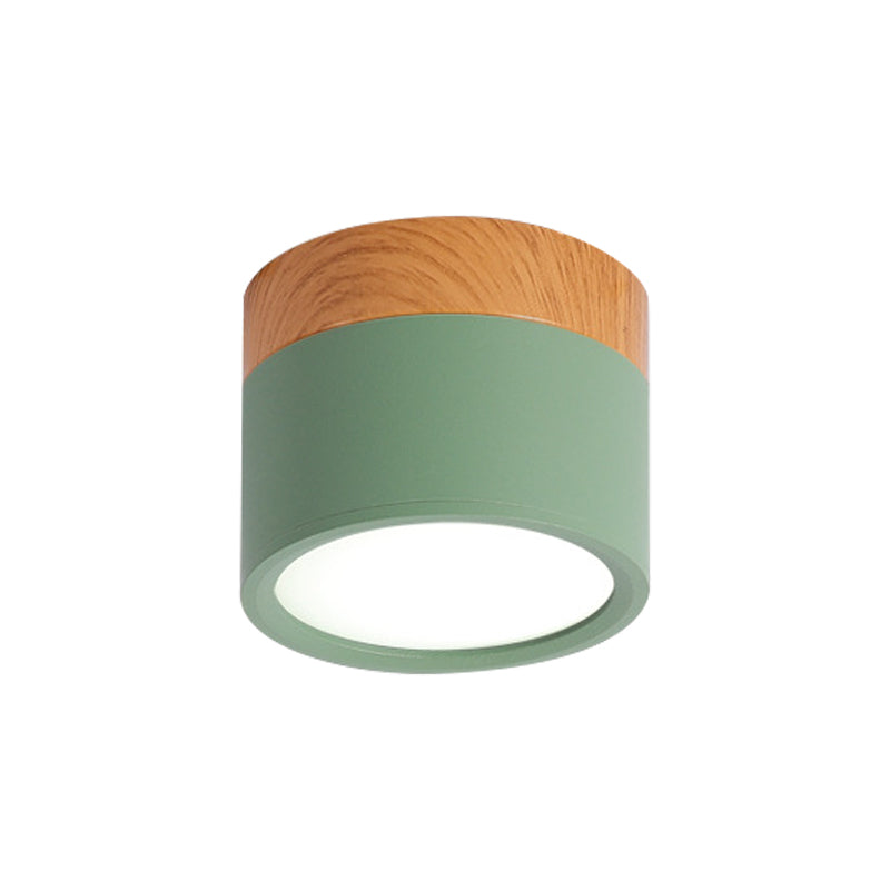Junips | Small ceiling light Macaron metal kitchen bar recessed lighting in yellow/blue/black and wood