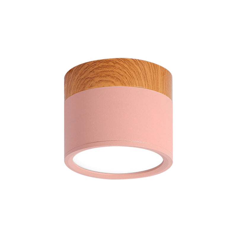 Junips | Small ceiling light Macaron metal kitchen bar recessed lighting in yellow/blue/black and wood